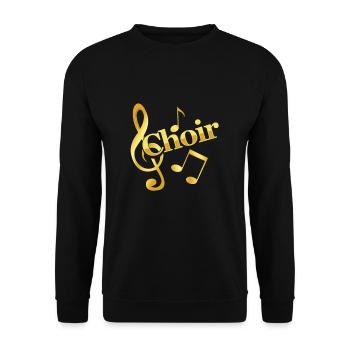 Choir Music Notes Clef Chorus Choral Music Gift - Unisex Sweatshirt - black - Front - Alina (178cm) & Michal (187cm)