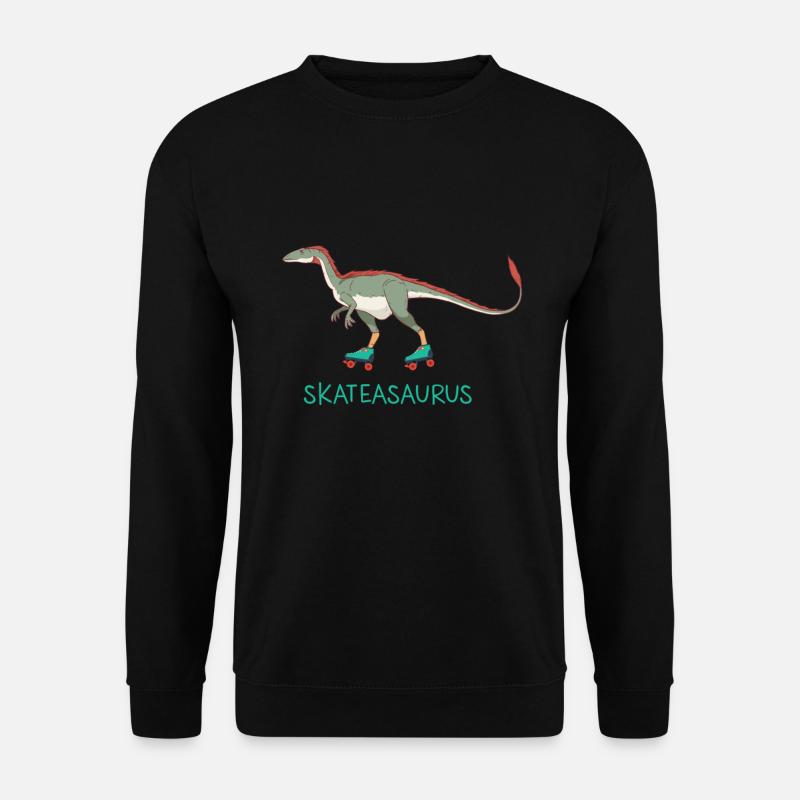 Skateasaurus Dino Inline Skating Rollerblading - Unisex Pullover - Schwarz