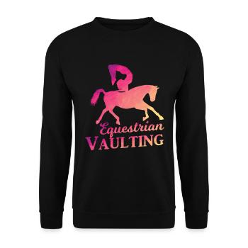 Cadeau équestre d’équitation d’équitation de sport d’animal - Sweat-shirt Unisexe - noir - Devant - Alina (178cm) & Michal (187cm)