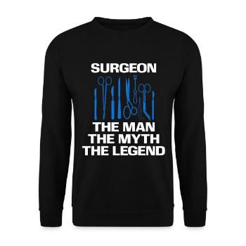 Chirurgien Le cadeau d’emploi d’hôpital de docteur de médecine d’homme - Sweat-shirt Unisexe - noir - Devant - Alina (178cm) & Michal (187cm)
