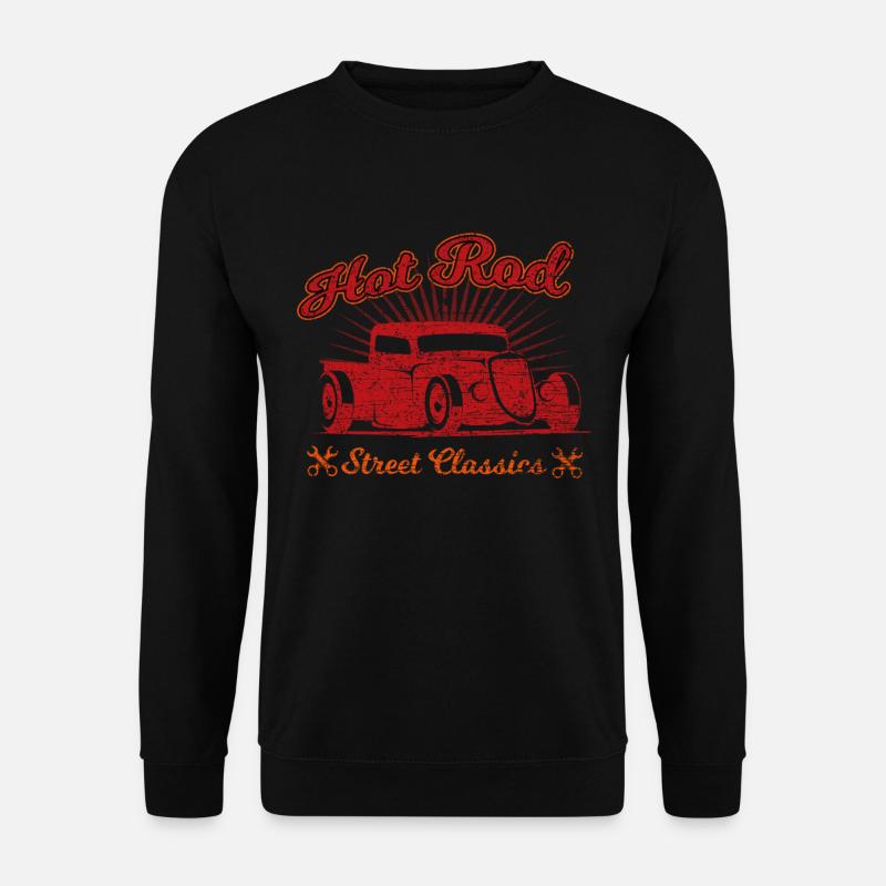 Hot Rod Street Racing Hotrod Vintage Retro Autos - Unisex Pullover - Schwarz