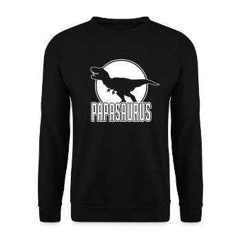 Father's Day Dad Dad Dad Papasaurus Gift Idea - Unisex Sweatshirt - black - Front - Alina (178cm) & Michal (187cm)