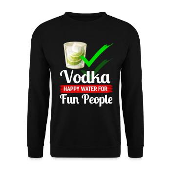 Vodka alcool party Boivent Fêter la vodka cadeau - Sweat-shirt Unisexe - noir - Devant - Alina (178cm) & Michal (187cm)