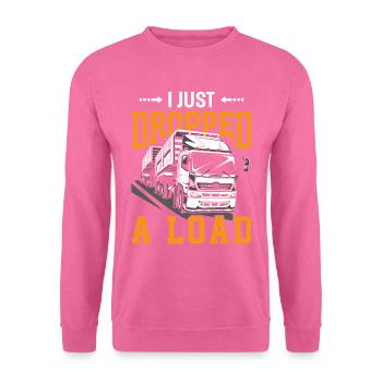 Trucker LKW Fahrer Fernfahrer Brummi Geschenk - Unisex Pullover - Pink - Vorne