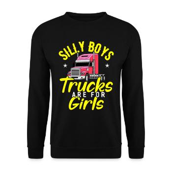 Trucker Truck Driver Truck Driver Brummi Gift - Unisex Sweatshirt - black - Front - Alina (178cm) & Michal (187cm)