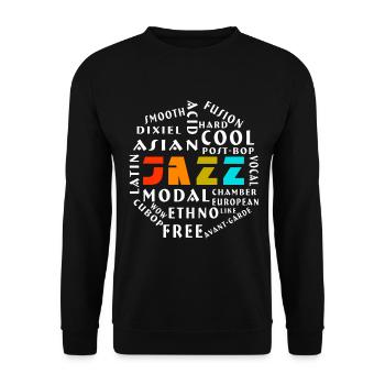 Jazzs style jazz jazz avec jazz - Sweat-shirt Unisexe - noir - Devant - Alina (178cm) & Michal (187cm)