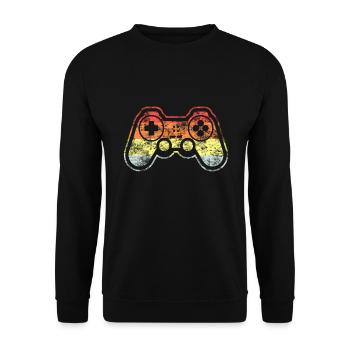 Vintage Gaming Controller - Unisex Pullover - Schwarz - Vorne - Alina (178cm) & Michal (187cm)