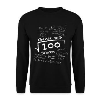 Lustiges Mathematik Geschenk zum 10. Geburtstag - Unisex Pullover - Schwarz - Vorne - Alina (178cm) & Michal (187cm)
