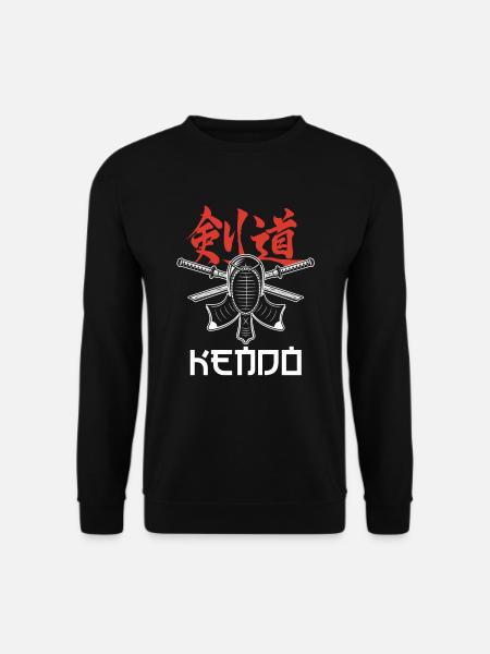 Kendo Bogu Shinai Katana Japan Samurai Ninja Gift - Unisex Sweatshirt - black