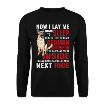 Bergers drôles Proverbes chiens Proverbes - Sweat-shirt Unisexe - noir - Devant - Alina (178cm) & Michal (187cm)