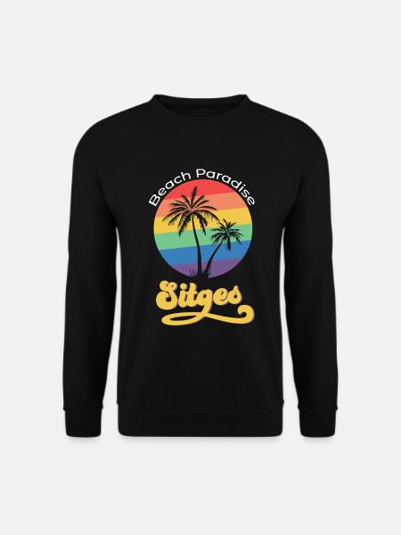 Sitges Barcelone vacances fête LGBTQ cadeau - Sweat-shirt Unisexe - noir