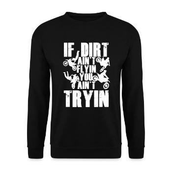 Dirt Bike Biker Motocross Motorcycle Offroad Gift - Unisex Sweatshirt - black - Front - Alina (178cm) & Michal (187cm)
