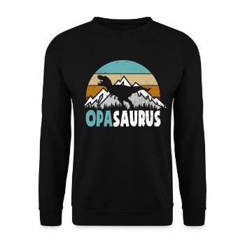 Grandpa Grandpa Grandpa Family Gift Idea - Unisex Sweatshirt - black - Front - Alina (178cm) & Michal (187cm)