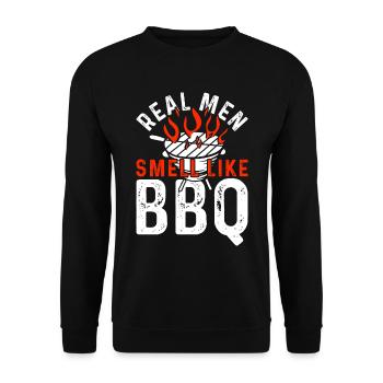 Grilling BBQ Grill Master Barbecue Gift - Unisex Sweatshirt - black - Front - Alina (178cm) & Michal (187cm)