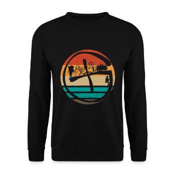Geocaching motif - Sweat-shirt Unisexe - noir - Devant - Alina (178cm) & Michal (187cm)