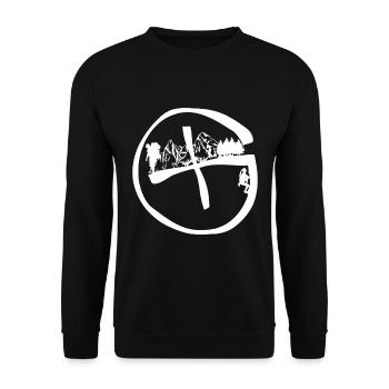 Geocaching Motiv - Unisex Pullover - Schwarz - Vorne - Alina (178cm) & Michal (187cm)