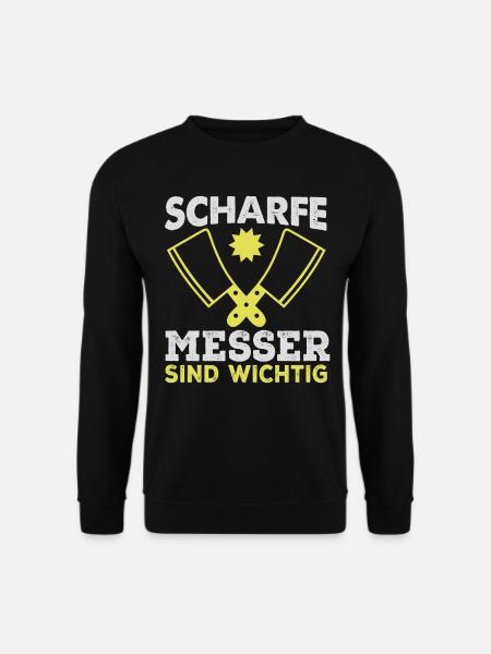 Metzger Fleischer Fleisch Fleischerei Geschenk - Unisex Pullover - Schwarz