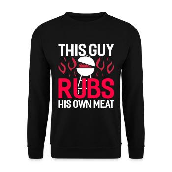 Grilling BBQ Grill Master Barbecue Gift - Unisex Sweatshirt - black - Front - Alina (178cm) & Michal (187cm)