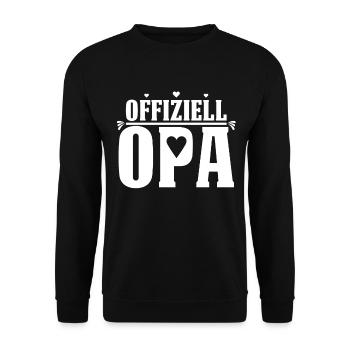 Offiziell Bester Opa der Welt Vatertag Loading Ich - Unisex Pullover - Schwarz - Vorne - Alina (178cm) & Michal (187cm)