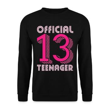 Adolescente Official 13 - Sweat-shirt Unisexe - noir - Devant - Alina (178cm) & Michal (187cm)