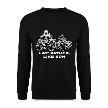 Comme Père Comme Fils Quad ATV Offroad Sport Cadeau - Sweat-shirt Unisexe - noir - Devant - Alina (178cm) & Michal (187cm)