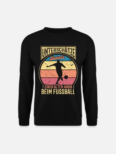 Alter Mann Fußball - Unisex Pullover - Schwarz