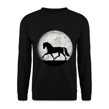 Pferde Pferd Reiten Reitsport Mädchen Frauen Shirt - Sweat-shirt Unisexe - noir - Devant - Alina (178cm) & Michal (187cm)