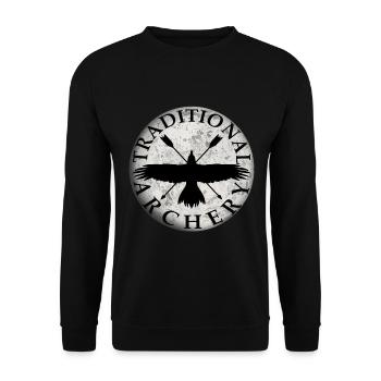 Archer Arc-en-ciel- cadeau de tir à l’arc - Sweat-shirt Unisexe - noir - Devant - Alina (178cm) & Michal (187cm)
