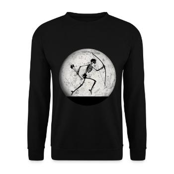 funny archery halloween archer archer - Unisex Sweatshirt - black - Front - Alina (178cm) & Michal (187cm)