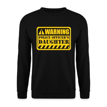 Cadeau de flic de la fille d’un policier - Sweat-shirt Unisexe - noir - Devant - Alina (178cm) & Michal (187cm)