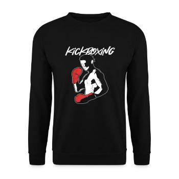 Kick boxing Kickboxer - Unisex Pullover - Schwarz - Vorne - Alina (178cm) & Michal (187cm)
