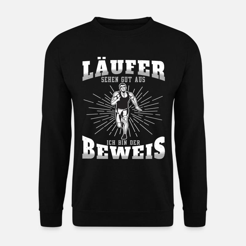 Laufen Joggen Jogging Marathon Jogger Geschenk - Unisex Pullover - Schwarz