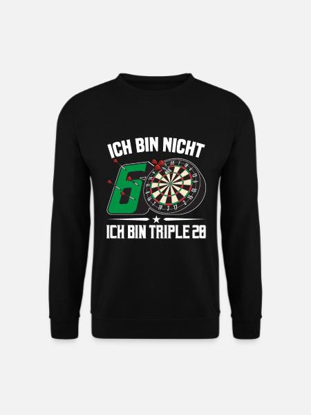 60. Geburtstag Darts Geschenk 60 Ehrentag Männer - Unisex Pullover - Schwarz