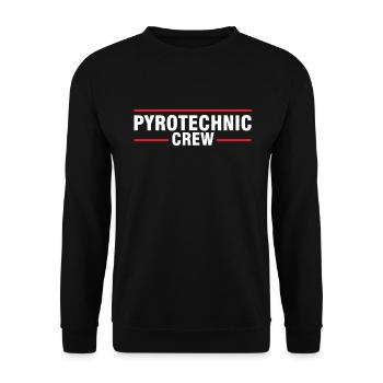 Pyrotechnic Crew Pyrotechnician Pyro Firework Gift - Unisex Sweatshirt - black - Front - Alina (178cm) & Michal (187cm)