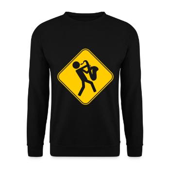 Saxophoniste Sax Music Musicien Saxophone Jazz Cadeau - Sweat-shirt Unisexe - noir - Devant - Alina (178cm) & Michal (187cm)