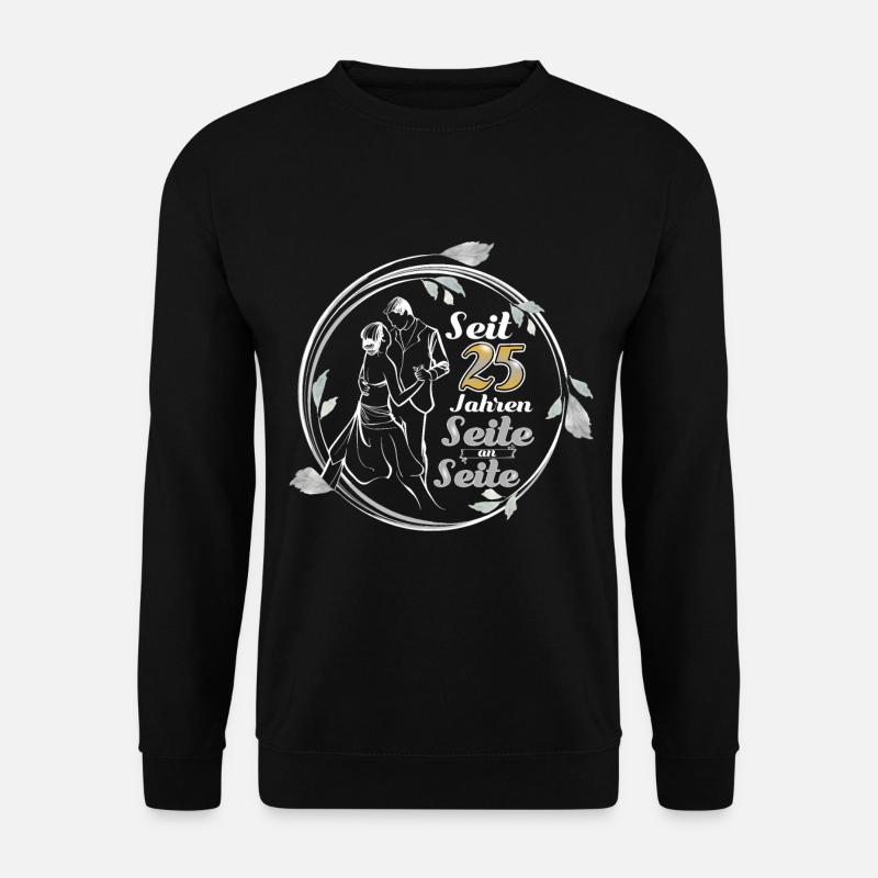 Traumpaar seit 25 Jahren Silberhochzeit Geschenk - Unisex Pullover - Schwarz
