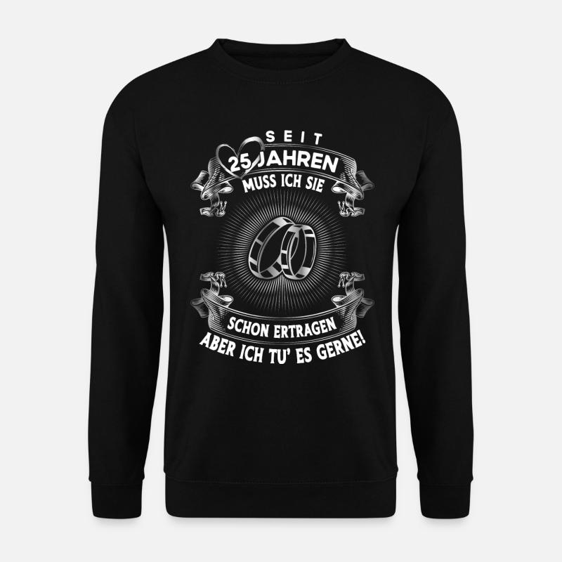 Traumpaar seit 25 Jahren Silberhochzeit Geschenk - Unisex Pullover - Schwarz