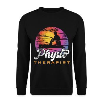 Physio Therapist - Unisex Sweatshirt - black - Front - Alina (178cm) & Michal (187cm)