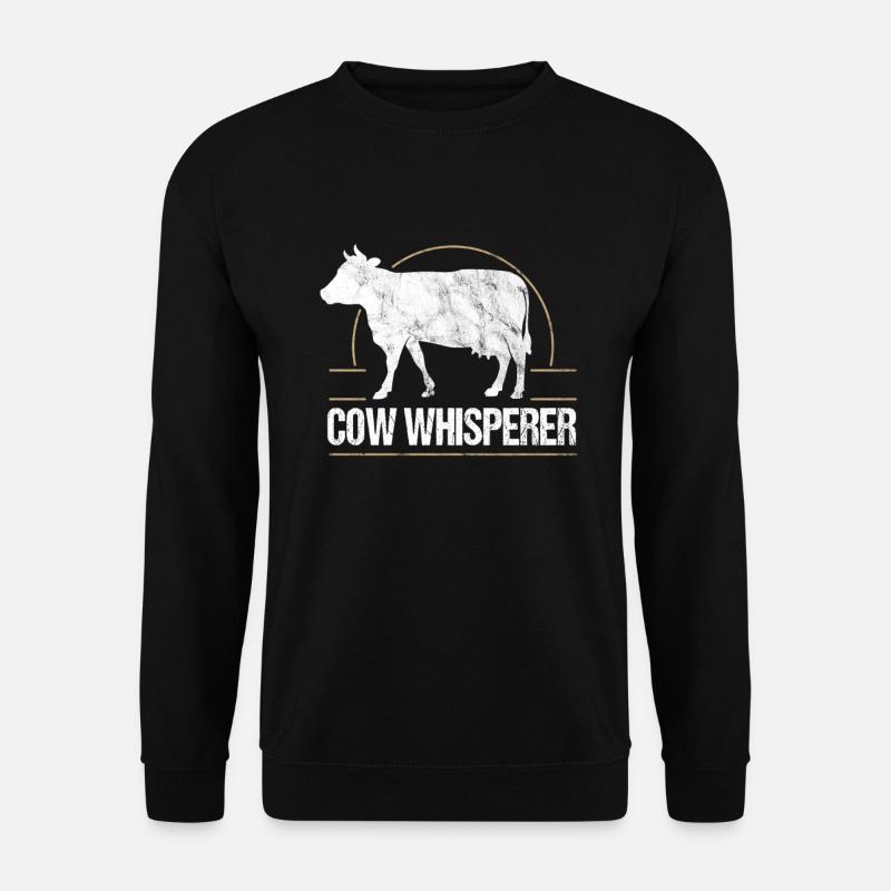 Éleveur Élevage De Vaches Lait Vache Chuchoteur - Sweat-shirt Unisexe - noir