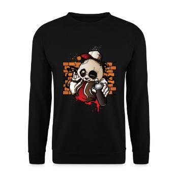 Cool Hip Hop Panda Hiphop Graffiti Spray Paint - Unisex Sweatshirt - black - Front - Alina (178cm) & Michal (187cm)