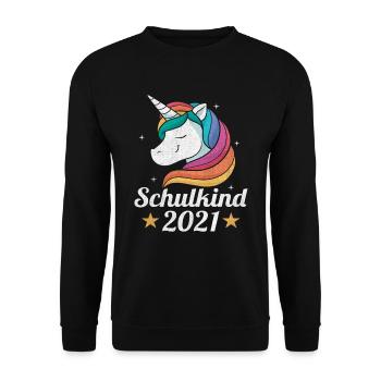Kindergarten ist vorbei, Tschüss! Grundschule - Unisex Pullover - Schwarz - Vorne - Alina (178cm) & Michal (187cm)