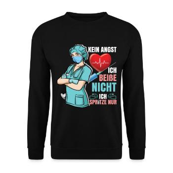 Ausbildung Medizinische Fachangestellte MFA - Unisex Pullover - Schwarz - Vorne - Alina (178cm) & Michal (187cm)