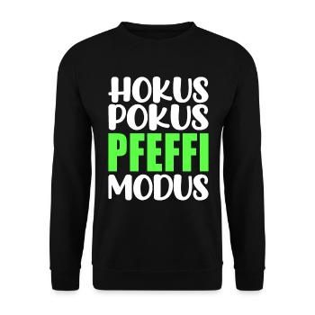 Junggesellenabschied Pfeffi Saufen Suff Vatertag - Unisex Pullover - Schwarz - Vorne - Alina (178cm) & Michal (187cm)