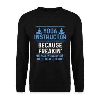 Yoga Instructor Zen Asana Meditation Chakra - Unisex Sweatshirt - black - Front - Alina (178cm) & Michal (187cm)
