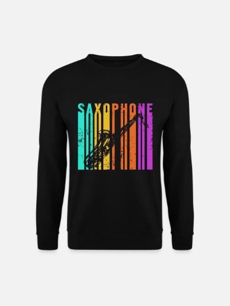 Saxophon Sax Band Musik Jazz Musical Konzert Geschenk - Unisex Pullover - Schwarz