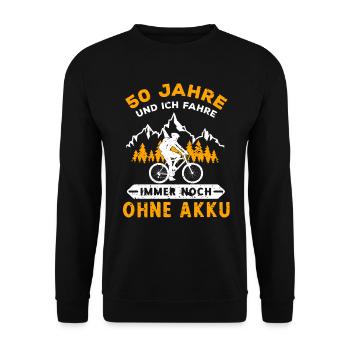 Geburtstag 50. Geburtstag 50 Jahre Geschenkidee - Unisex Pullover - Schwarz - Vorne - Alina (178cm) & Michal (187cm)