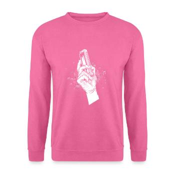 Mundharmonika Blues Mundorgel Akustisches Instrument - Unisex Pullover - Pink - Vorne