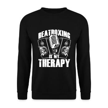 Beatboxing Thérapie Microphone DJ Beatboxer Cadeau - Sweat-shirt Unisexe - noir - Devant - Alina (178cm) & Michal (187cm)