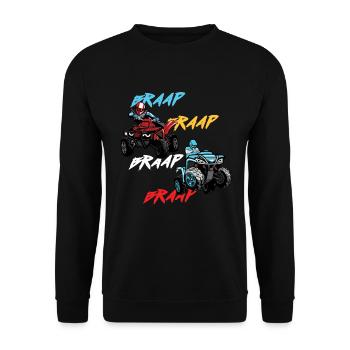 Braap ATV Quad Offroad Extreme Sport Motor Cadeau - Sweat-shirt Unisexe - noir - Devant - Alina (178cm) & Michal (187cm)