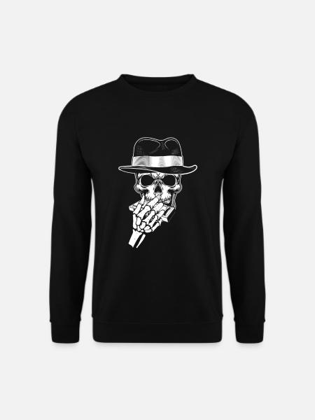 Skull Harmonica Blues Instrument de musique Cadeau sonore - Sweat-shirt Unisexe - noir